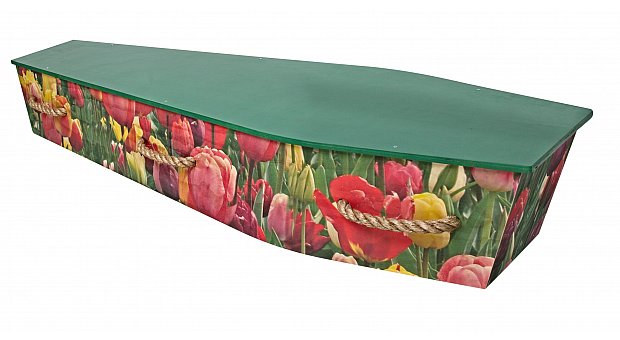 Ply Tulip Casket with Rope Handles